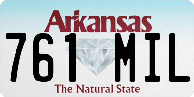 AR license plate 761MIL