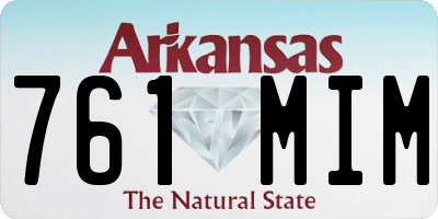 AR license plate 761MIM