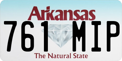AR license plate 761MIP