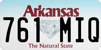 AR license plate 761MIQ