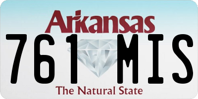 AR license plate 761MIS