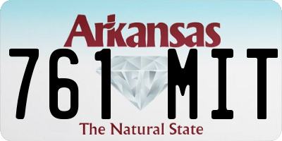 AR license plate 761MIT