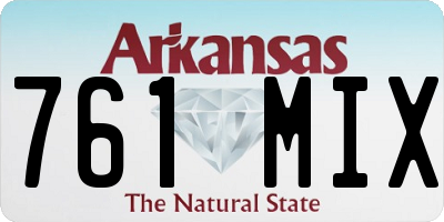 AR license plate 761MIX