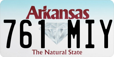 AR license plate 761MIY