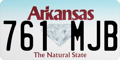 AR license plate 761MJB