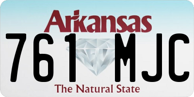 AR license plate 761MJC