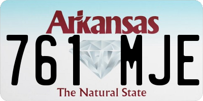 AR license plate 761MJE