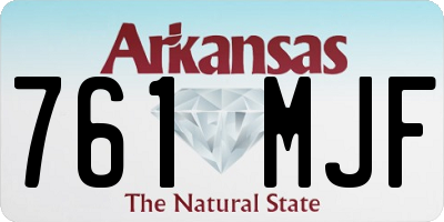 AR license plate 761MJF