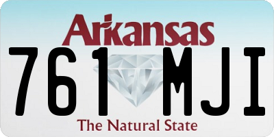 AR license plate 761MJI
