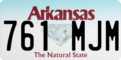 AR license plate 761MJM