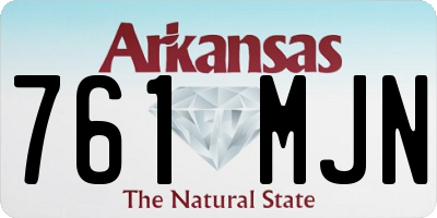 AR license plate 761MJN