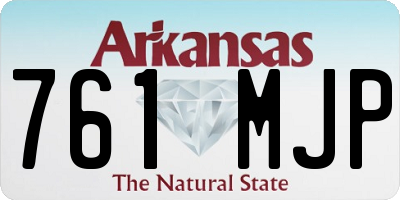 AR license plate 761MJP