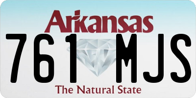 AR license plate 761MJS