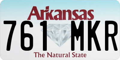AR license plate 761MKR