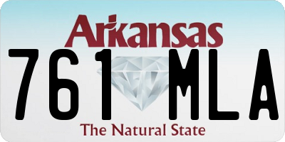 AR license plate 761MLA