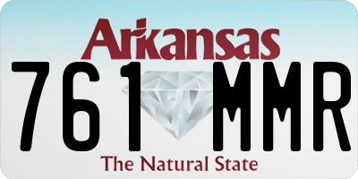 AR license plate 761MMR