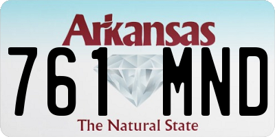 AR license plate 761MND