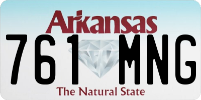 AR license plate 761MNG