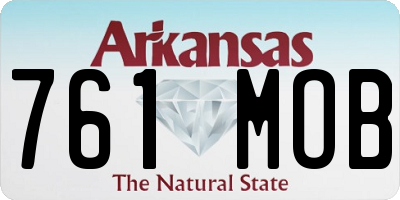 AR license plate 761MOB