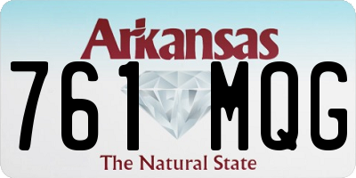 AR license plate 761MQG