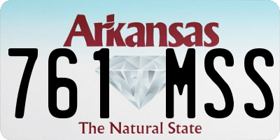 AR license plate 761MSS
