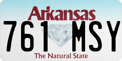 AR license plate 761MSY