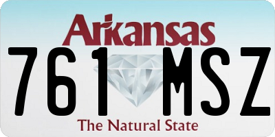 AR license plate 761MSZ