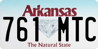 AR license plate 761MTC