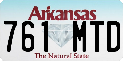 AR license plate 761MTD