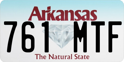 AR license plate 761MTF