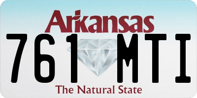 AR license plate 761MTI