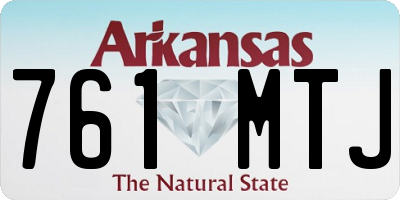 AR license plate 761MTJ
