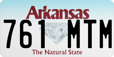 AR license plate 761MTM