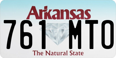 AR license plate 761MTO