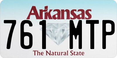 AR license plate 761MTP
