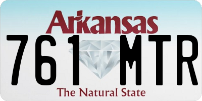 AR license plate 761MTR