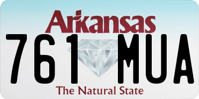 AR license plate 761MUA