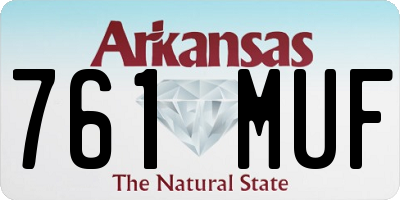 AR license plate 761MUF