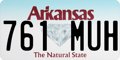 AR license plate 761MUH