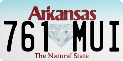 AR license plate 761MUI