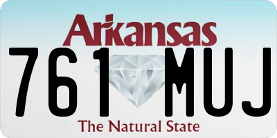 AR license plate 761MUJ