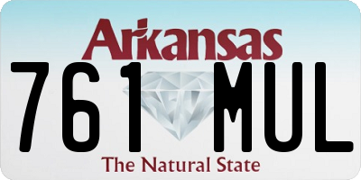 AR license plate 761MUL