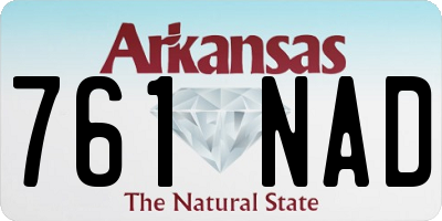 AR license plate 761NAD