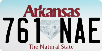 AR license plate 761NAE