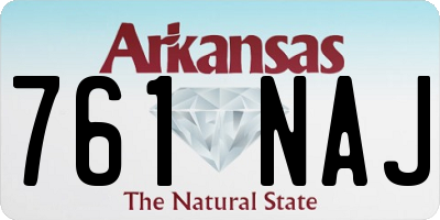 AR license plate 761NAJ