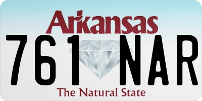 AR license plate 761NAR