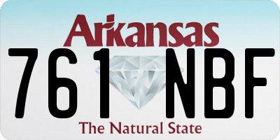 AR license plate 761NBF