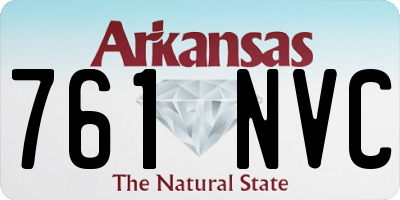 AR license plate 761NVC