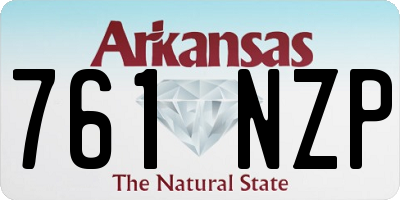 AR license plate 761NZP