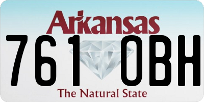 AR license plate 761OBH